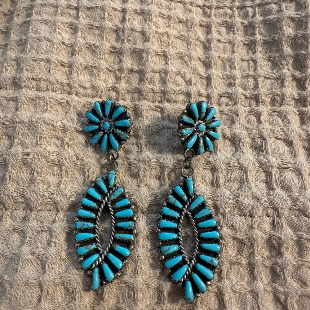 Elegant Turquoise Dangle Earrings